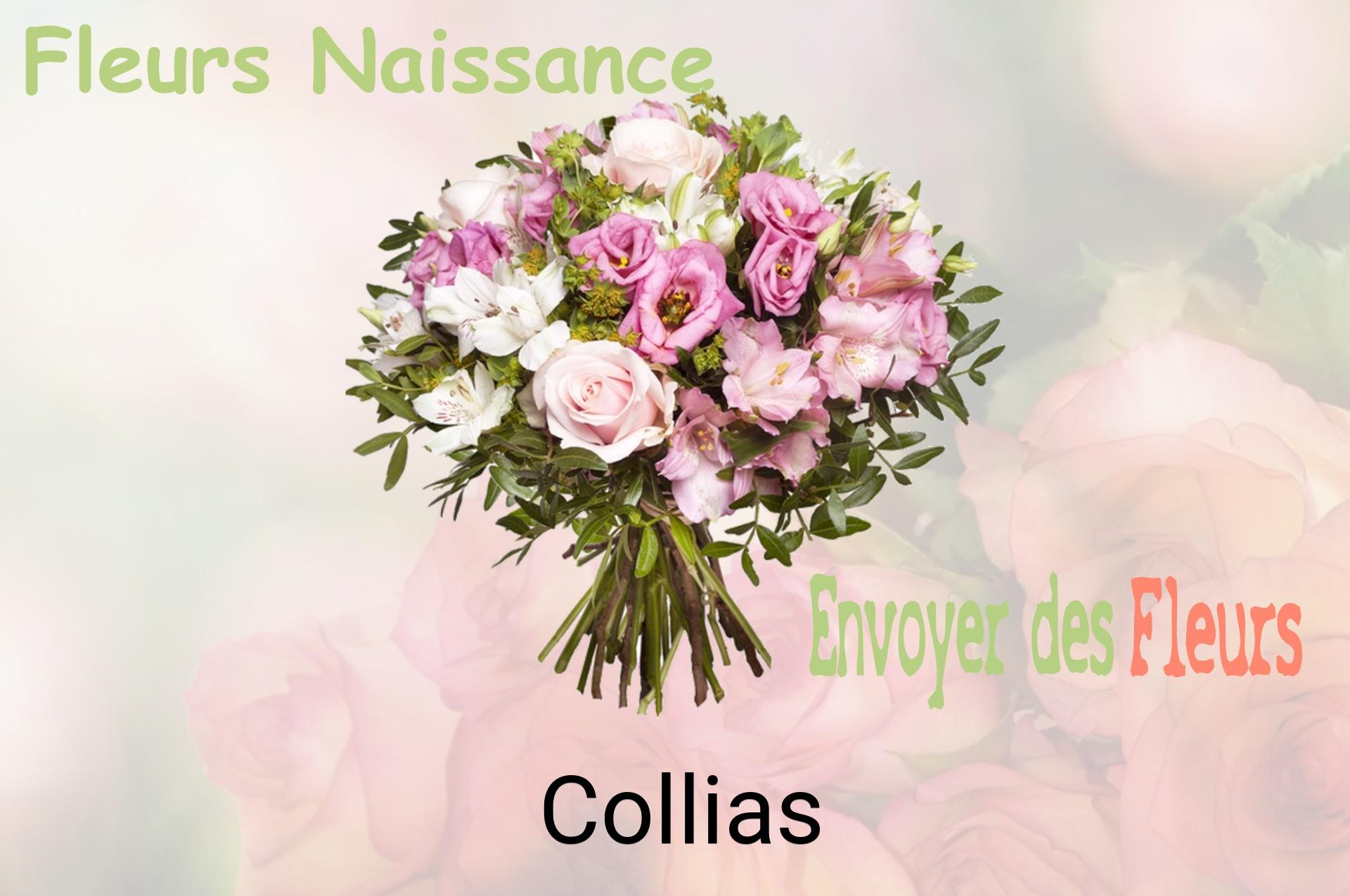 Bouquet de fleurs de naissance livré à Collias